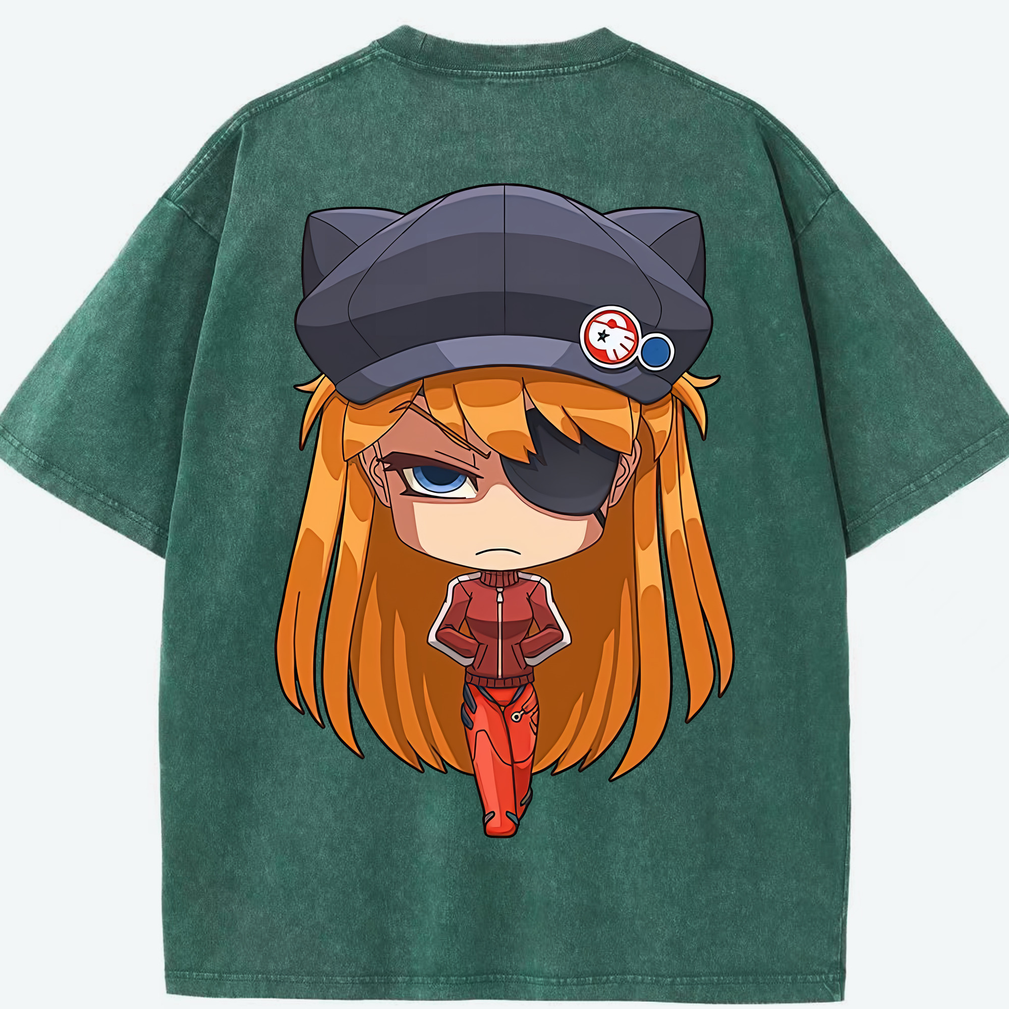 （画像用） EVA 新世紀エヴァンゲリオン 綿100% ヴィンテージ風 半袖Tシャツ（背面プリント）